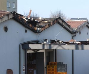 Pożar biedronki w Katowicach