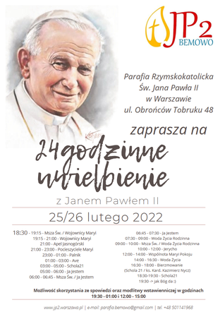24-godzinne Uwielbienie z Janem Pawłem II 2022