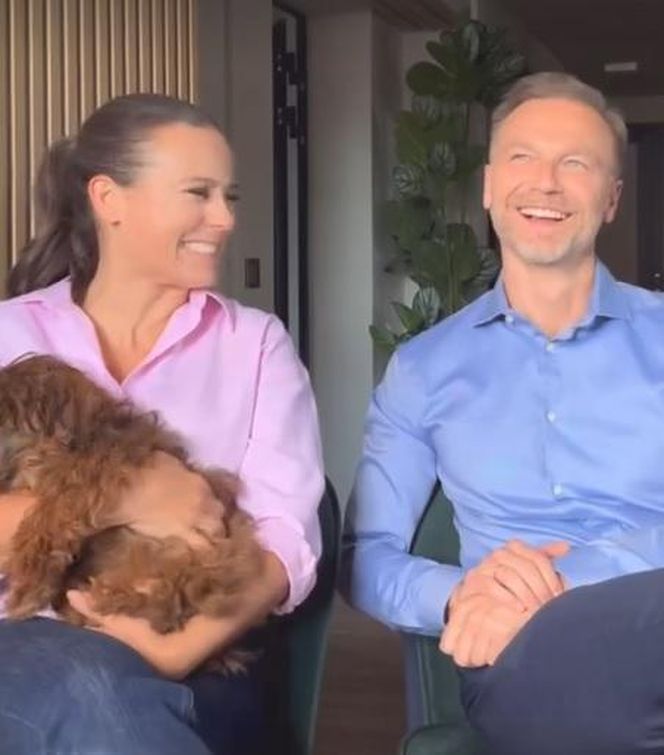 M jak miłość poza planem. Magda (Anna Mucha), Andrzej (Krystian Wieczorek)