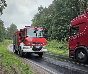 Wypadek w pobliżu Konotopu  - autobus z tirem 