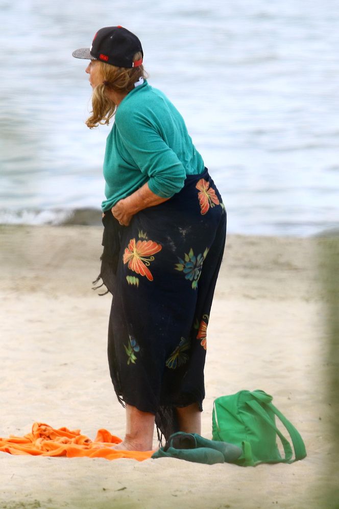 Agnieszka Fitkau-Perepeczko na plaży w Sopocie