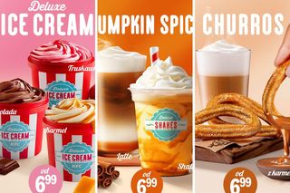 Nowe słodkości w KFC. Pumpkin Spice Latte & Shake, Churros i Deluxe Ice Cream w atrakcyjnych cenach