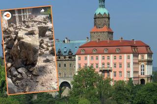 Zamek Książ można zwiedzać, chociaż runął mur. Zarząd zlecił badania