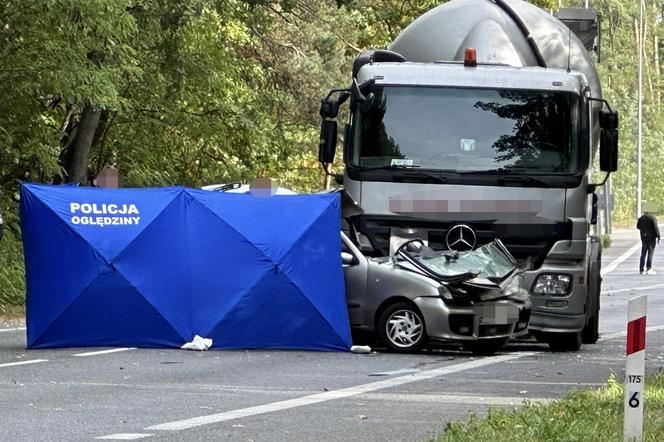 Ciężarówka zmiażdżyła bok małego seicento. 65-latka zginęła na miejscu