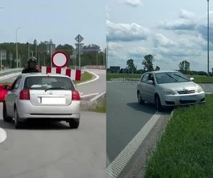 Motocyklista kontra pijany kierowca. Wylądował na masce