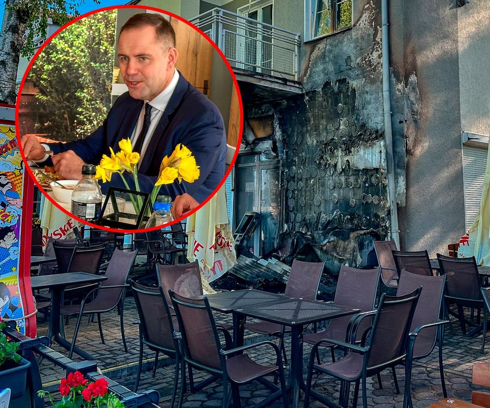 Pożar restauracji w Ostródzie. Sandacza jadł tu niedawno Karol Nawrocki
