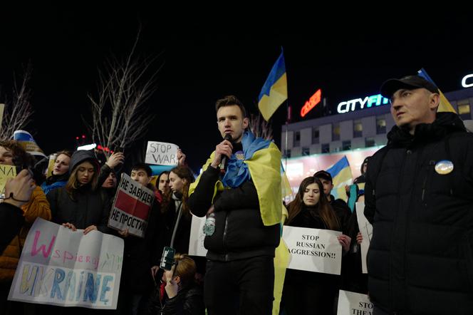 Wojna na Ukrainie. Protest w Katowicach [ZDJĘCIA]