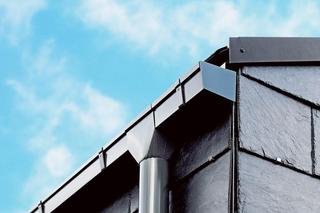 rynny na dachu bez okapu