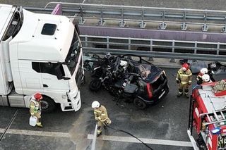 Poważny wypadek na A2 w powiecie mińskim