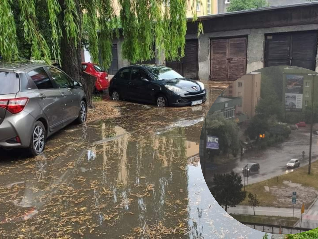 Opolskie: Straty po niszczycielskiej burzy w stolicy regionu. Zalane przedszkole i Uniwersytet Opolski. Żywioł jeszcze nie skończył! [ZDJĘCIA]