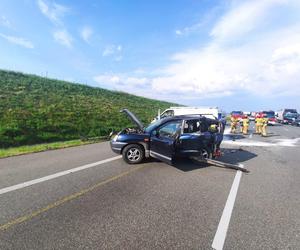 Wypadek na autostradzie A4 w powiecie strzeleckim