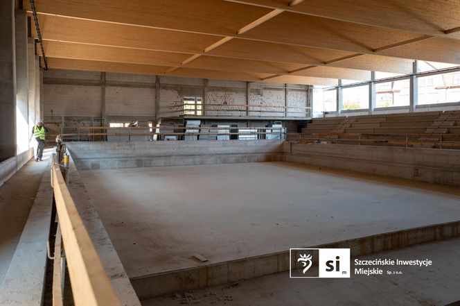 Postępy na budowie Szczecińskiego Domu Sportu - maj 2025