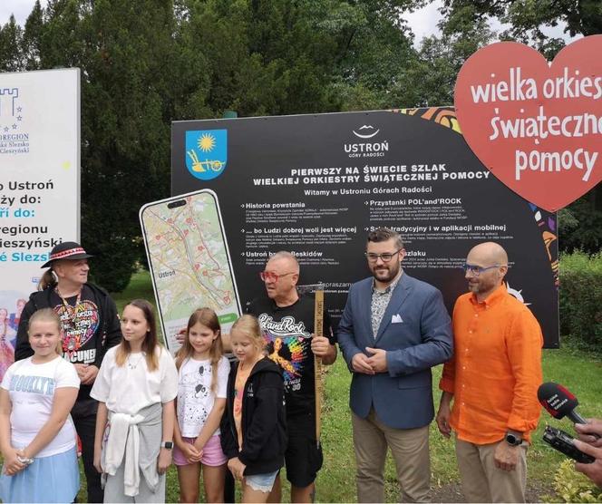 Otwarcie Pierwszego na Świecie Szlaku Wielkiej Orkiestry Świątecznej Pomocy w Ustroniu