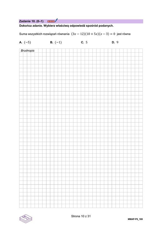 Matura poprawkowa  MATEMATYKA 2025- FORMUŁA 2023