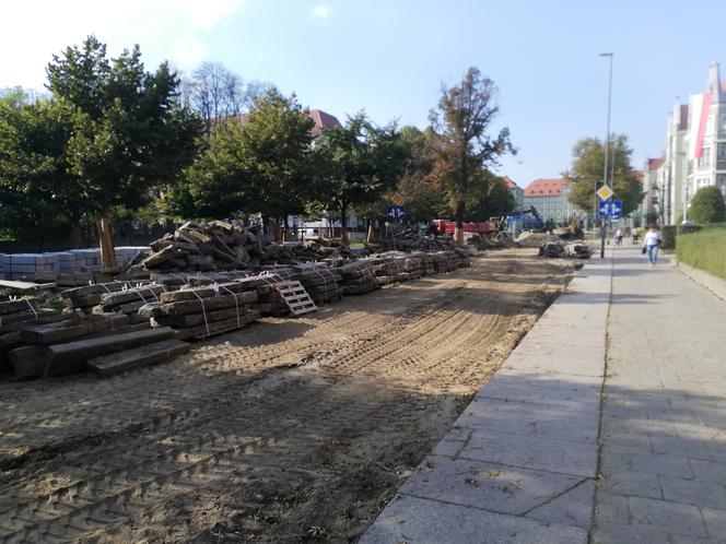 Przebudowa alei Jana Pawła II w Szczecinie - wrzesień 2020