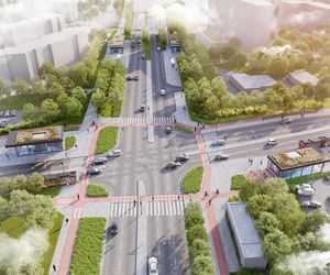 Wizualizacja okolic stacji metra M3 Jana Nowaka-Jeziorańskiego