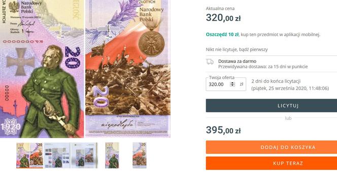 Ile kosztuje 20-złotowy banknot z Piłsudskim?