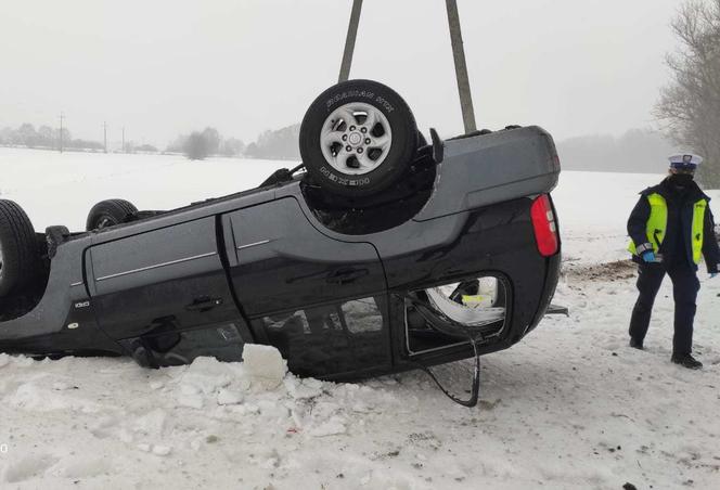 Pijany kierowca dachował Hyundaiem 