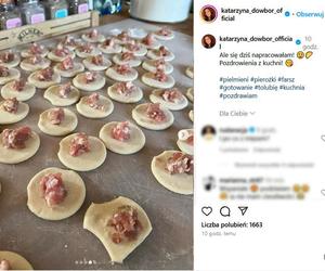 Katarzyna Dowbor przygotowała pierogi