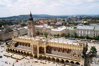 Protest kurierów Pyszne.pl w Krakowie