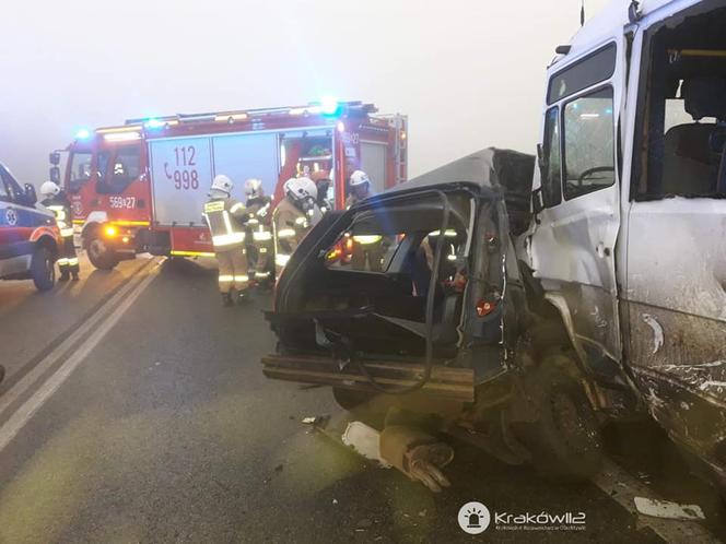 Wypadek w Zagórzu na DK94 w Małopolsce