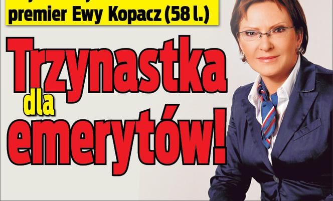 Trzynastka dla emerytów!