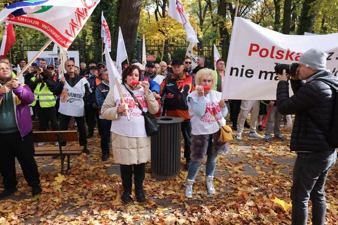 Protest hutników w Warszawie (23.10.2024)