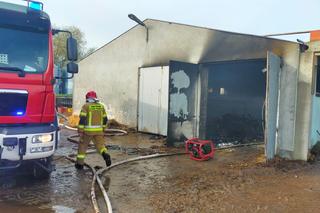 Pożar obory w Dalkach pod Gnieznem