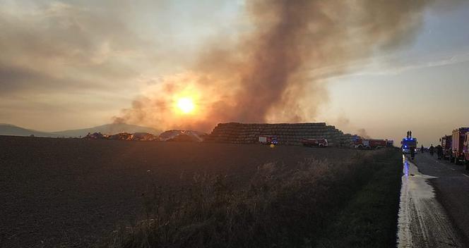 Pożar słomy w Jordanowie Śląskim! 