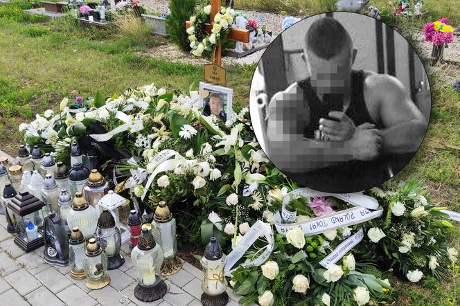 Białe kwiaty i wieńce przykryły grób Jakuba, który roztrzaskał się na motorze w centrum Chełmży