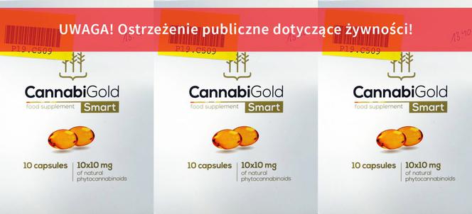 Tetrahydrokannabinol na poziomie 299 mg/kg w produkcie pn. CannabiGold Smart, 10 kapsułek