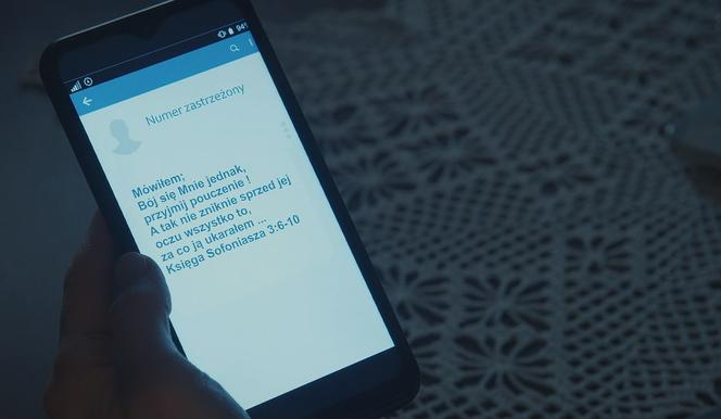 	M jak miłość odc. 1731. SMS do Ewy Kalinowskiej z cytatem z Biblii