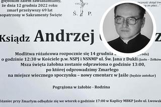 Nie żyje ks. dr hab. Andrzej Garbarz. Był profesorem Uniwersytetu Rzeszowskiego
