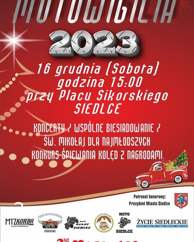 Tradycyjna MotoWigilia w Siedlcach już 16 grudnia. Będzie mnóstwo atrakcji!