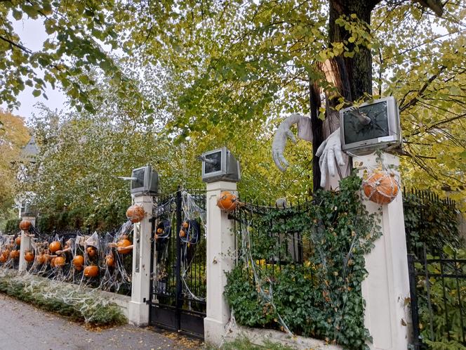 Willa na Jaśkowej Dolinie znów ozdobiona. Tym razem przechodniów zaskakują halloweenowe straszydła!