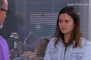 M jak miłość odc. 1694. Jakub Karski (Krzysztof Kwiatkowski), Kasia (Paulina Lasota), lekarz Kuby