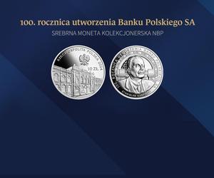 Srebrna moneta kolekcjonerska NBP poświęcona 100. rocznicy utworzenia Banku Polskiego SA