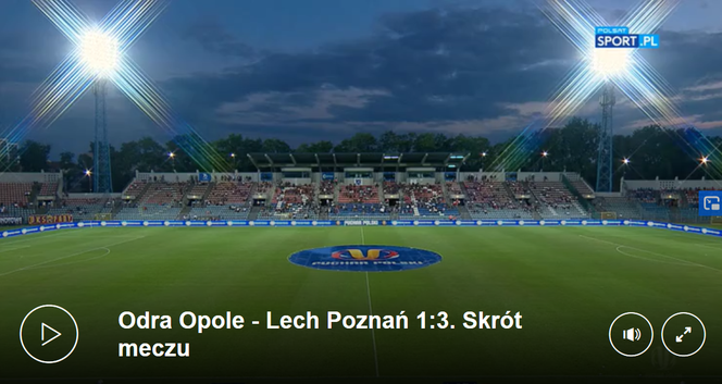 Skrót meczu Odra Opole - Lech Poznań