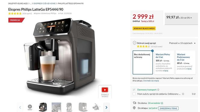 Ekspres Philips LatteGo EP5444/90