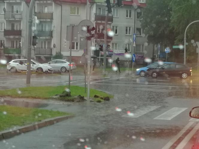Białystok. Ulewa nad miastem 21.08.2019