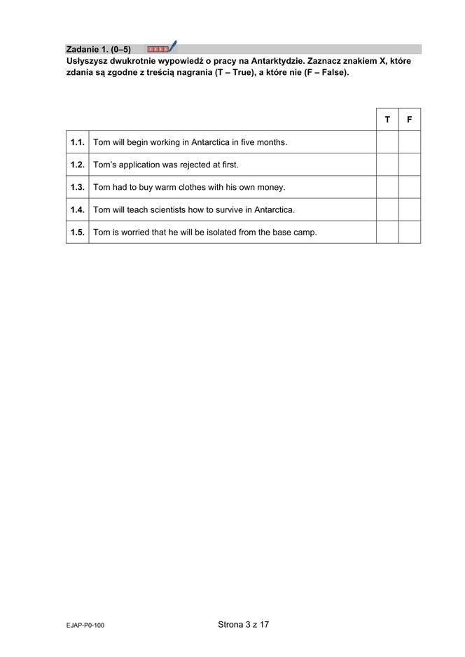Matura 2025: angielski 7.05.2025. Arkusze CKE, poziom podstawowy [Formuła 2015]