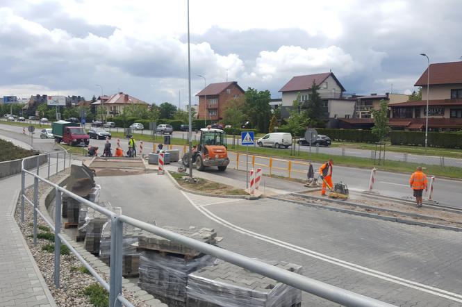 Ostatnie prace przy budowie ścieżek rowerowych w północnej części Kielc