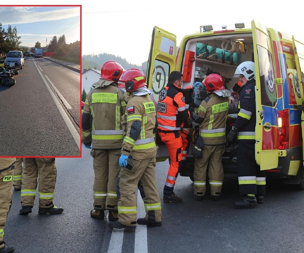 Droga pod Tarnowem zablokowana. Nie żyje motocyklista