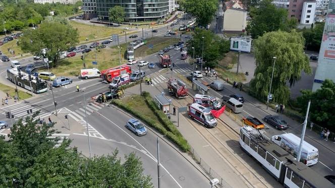 Wypadek na pl. Szyrockiego w Szczecinie