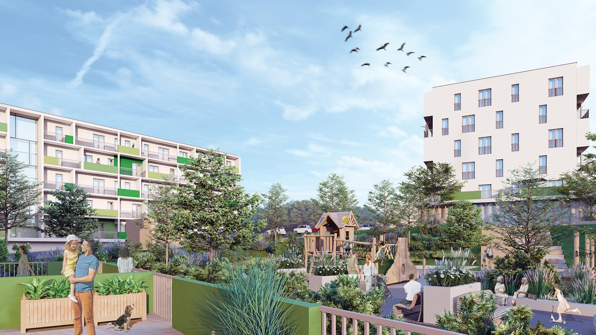 Zielone wzgórze: projekt osiedla budynków wielorodzinnych przy ulicy Sarni Stok w Bielsku-Białej