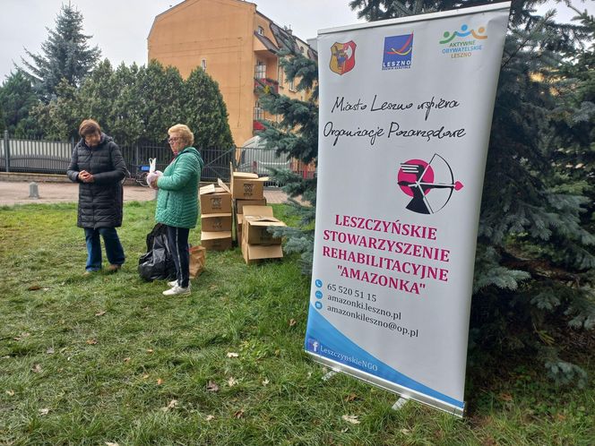 Posadzili żonkile w Lesznie. Dziś Europejski Dzień Walki z Rakiem Piersi