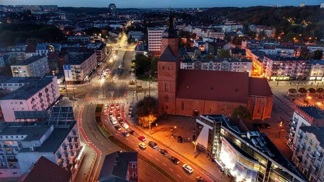 Tak wygląda Gorzów z lotu ptaka. Niesamowite zdjęcia wieczorową porą