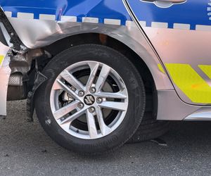 Dachowanie radiowozu. Bielany