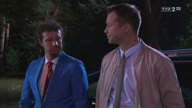 Barwy szczęścia odc. 1998. Bruno Stański (Lesław Żurek), Rafał Zaborski (Wojciech Solarz)