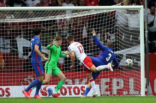 Radość po golu dla Polski w meczu z Anglikami